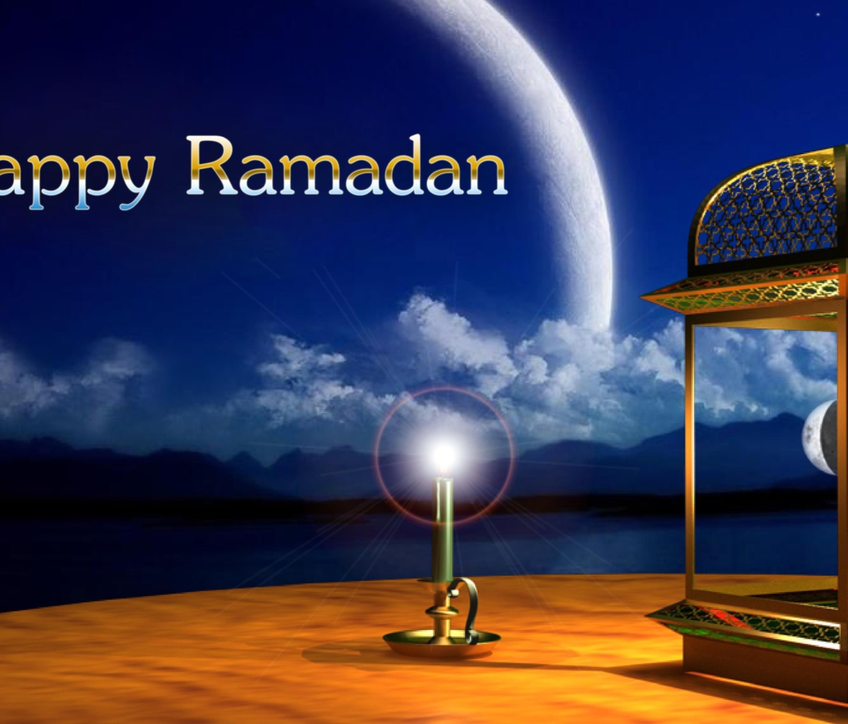 Das Happy Ramadan Wallpaper 1200x1024