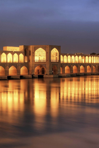 Sfondi Khaju Bridge - Iran 320x480