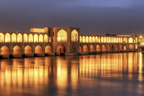 Fondo de pantalla Khaju Bridge - Iran 480x320