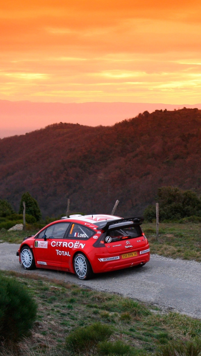Fondo de pantalla Citroen C4 WRC 640x1136