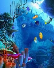 Das Aquarium Coral Wallpaper 176x220