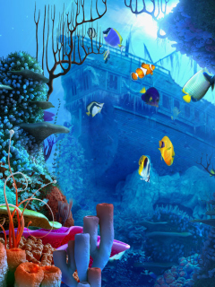 Screenshot №1 pro téma Aquarium Coral 240x320