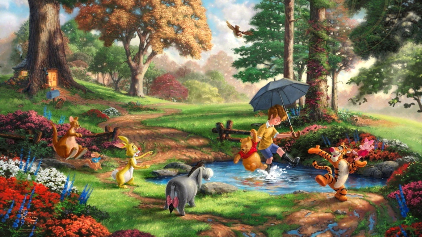 Screenshot №1 pro téma Winnie The Pooh And Friends 1366x768