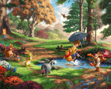 Das Winnie The Pooh And Friends Wallpaper 220x176