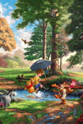 Das Winnie The Pooh And Friends Wallpaper 320x480