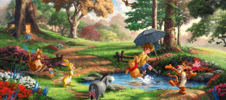 Sfondi Winnie The Pooh And Friends 720x320