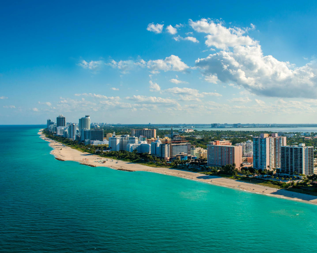 Das South Beach in Miami Wallpaper 1280x1024