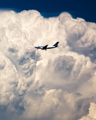 Plane In The Clouds - Obrázkek zdarma pro 640x1136