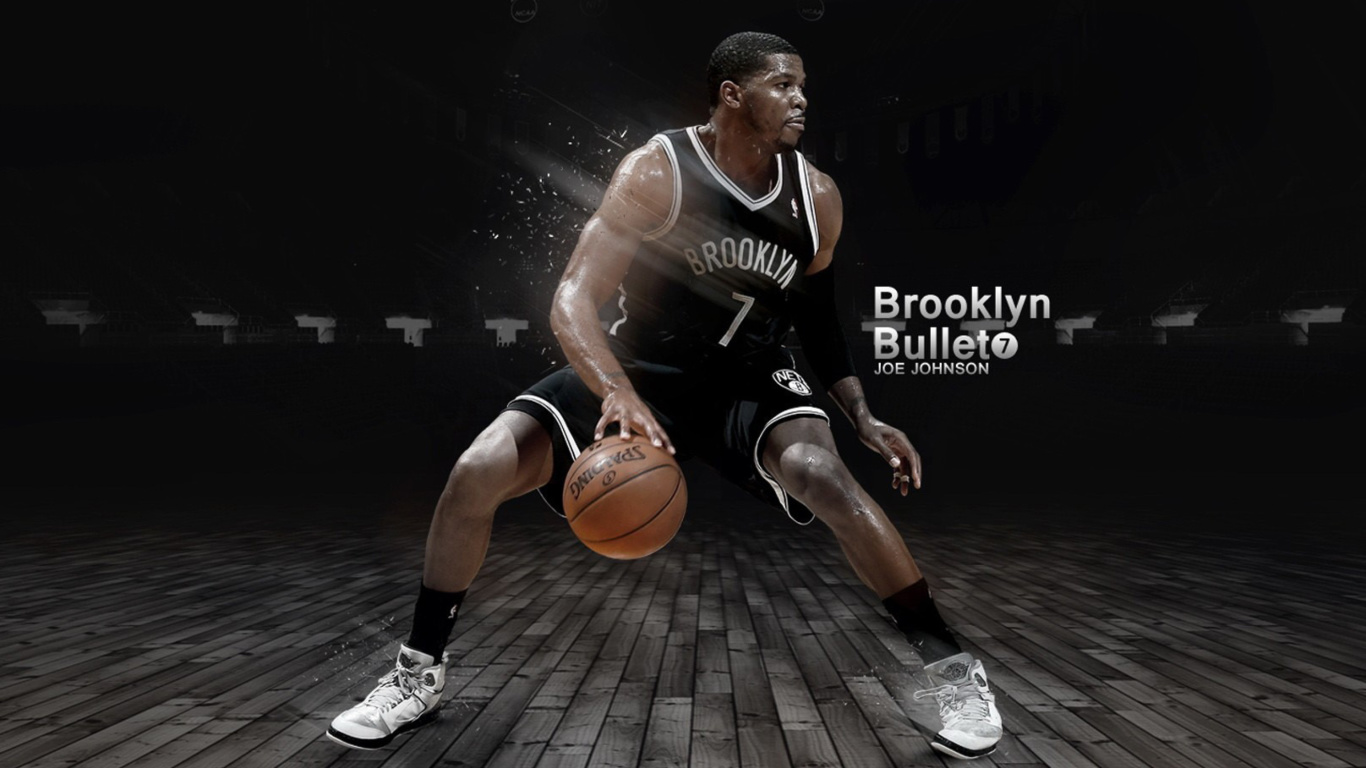 Joe Johnson from Brooklyn Nets NBA wallpaper 1366x768