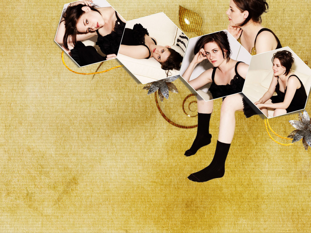 Fondo de pantalla Kristen Stewart Collage 1024x768