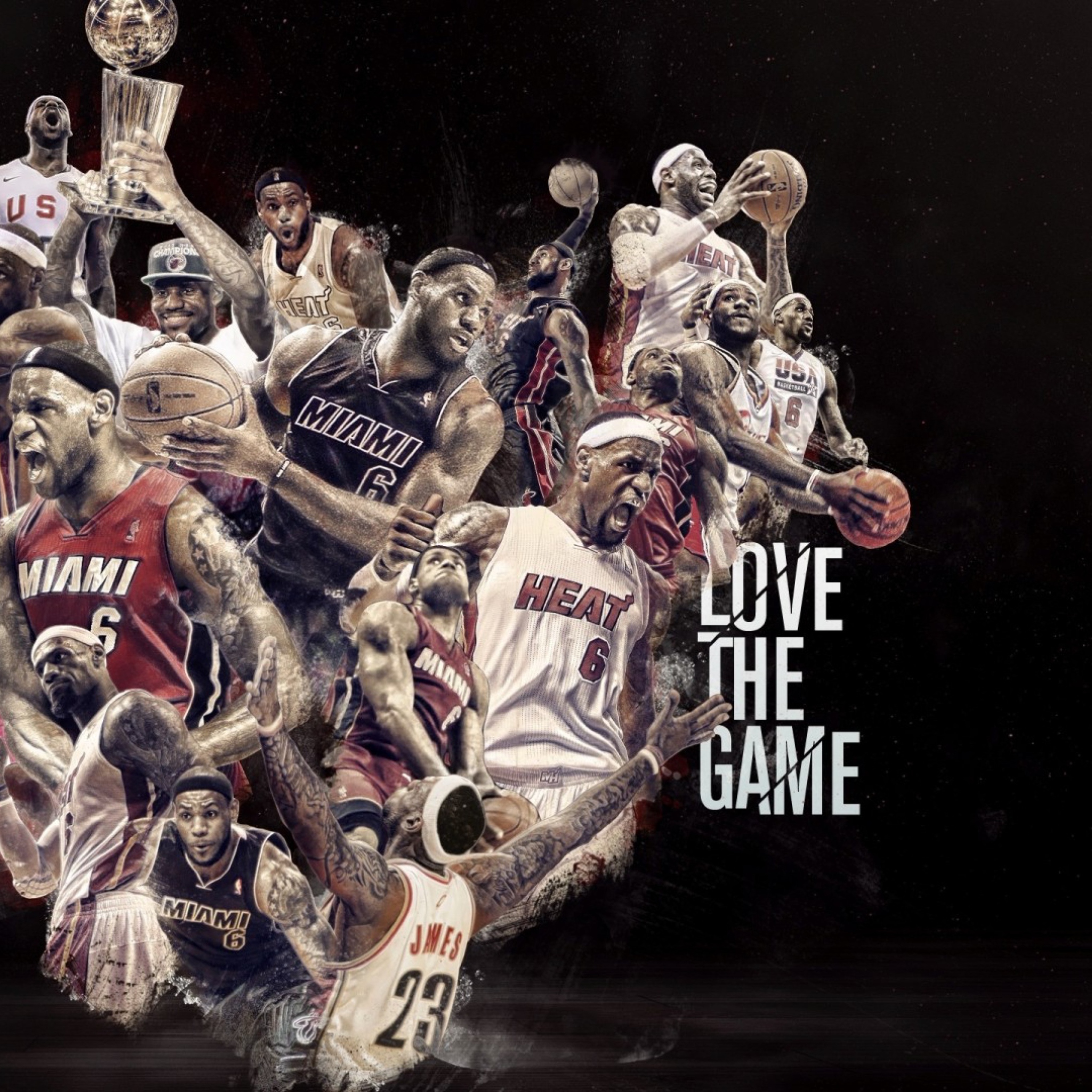 NBA, Basketball, Miami wallpaper 2048x2048