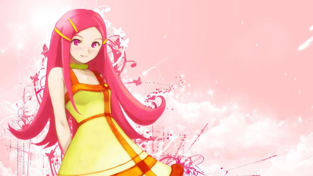 Screenshot №1 pro téma Girl With Pink Hair 1280x720