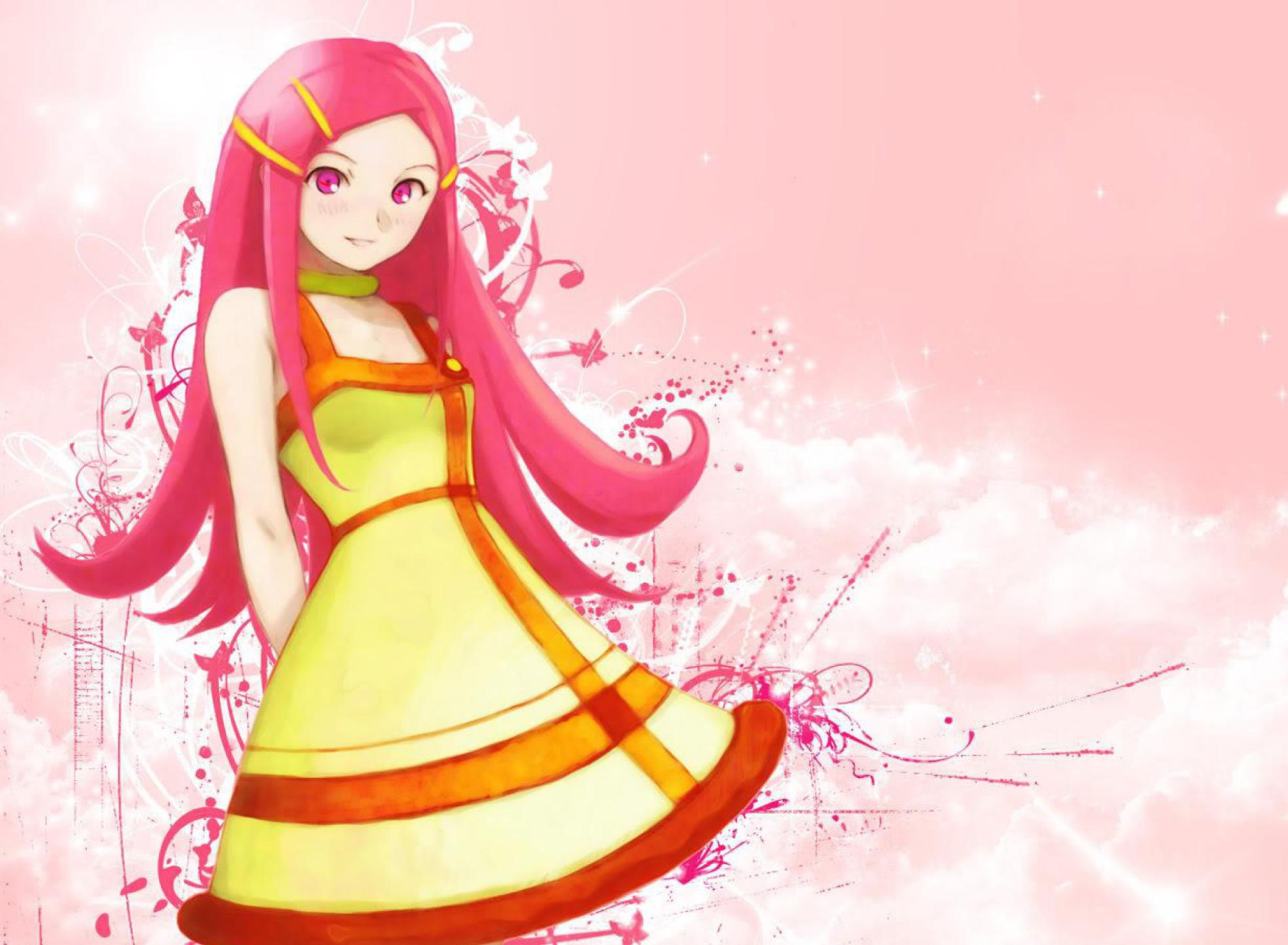 Girl With Pink Hair wallpaper 1920x1408