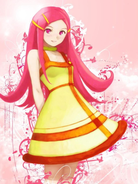Sfondi Girl With Pink Hair 480x640