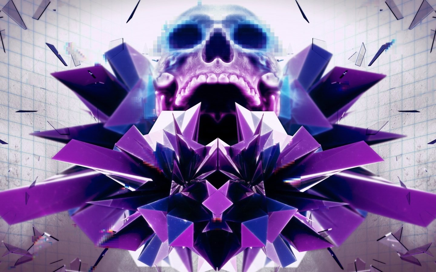 Screenshot №1 pro téma Abstract framed Skull 1440x900