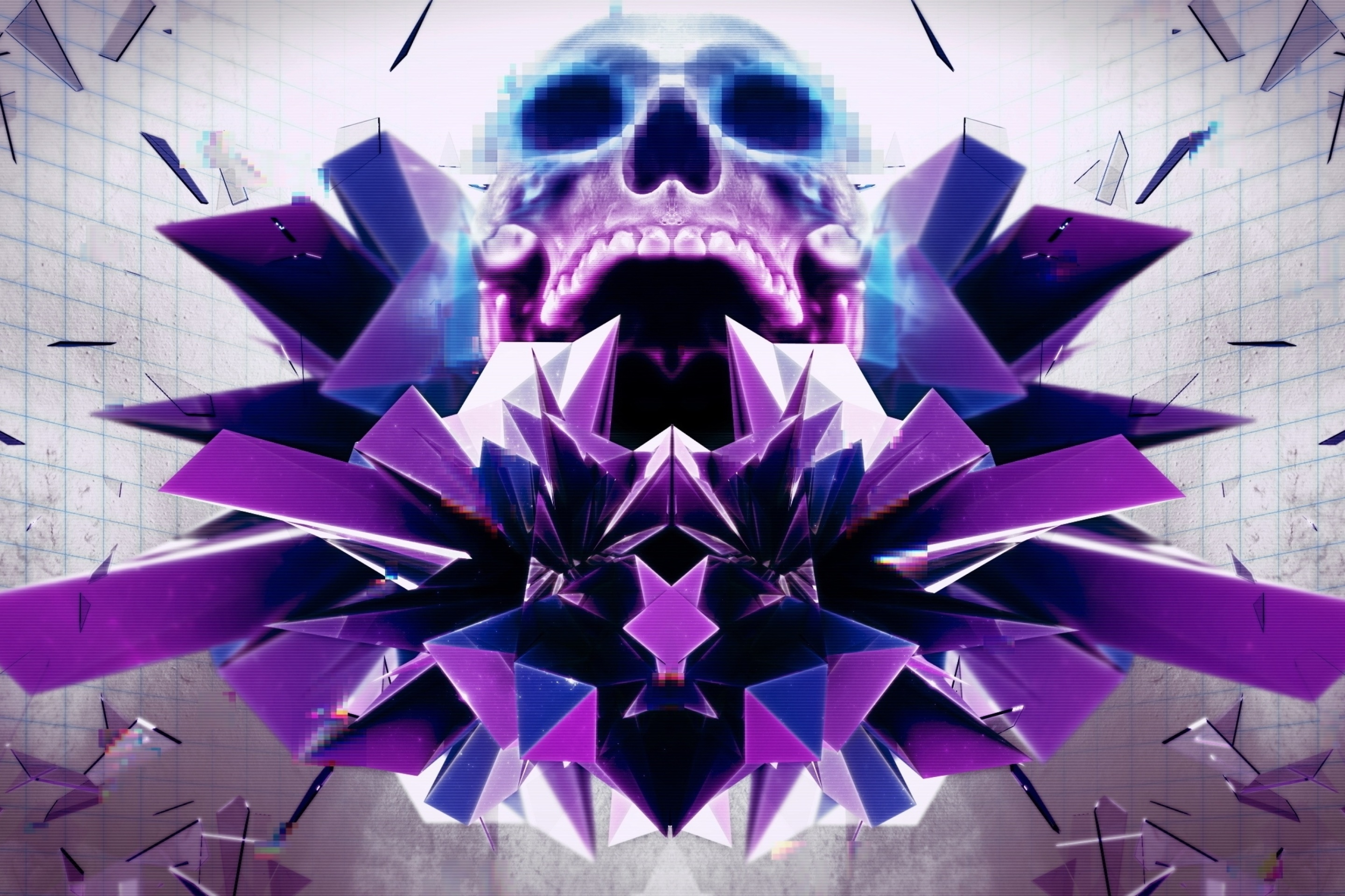 Fondo de pantalla Abstract framed Skull 2880x1920