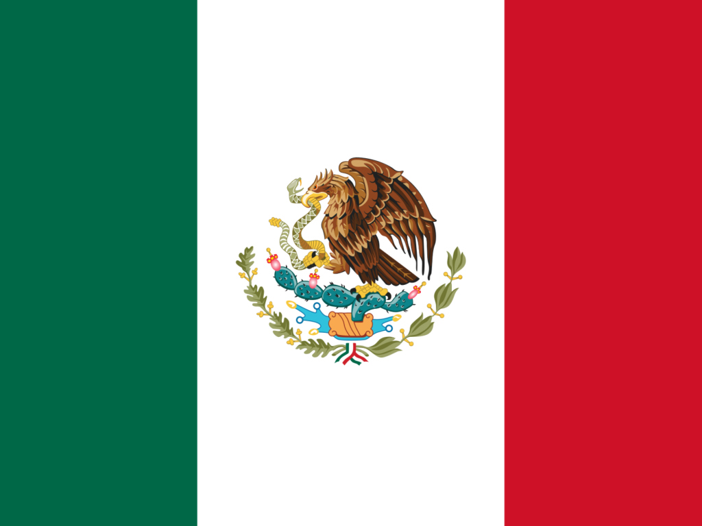 Das Flag of Mexico Wallpaper 1024x768