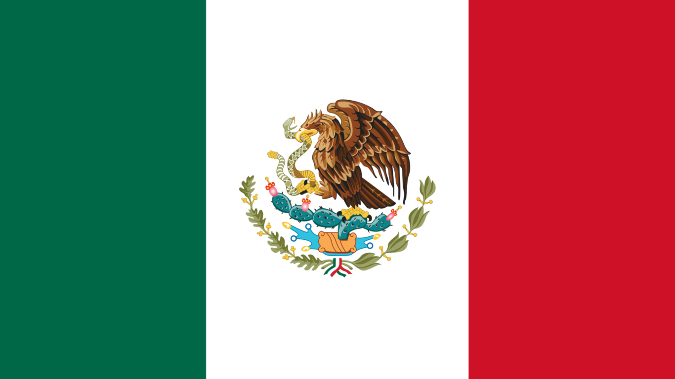 Fondo de pantalla Flag of Mexico 1366x768
