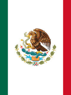 Flag of Mexico wallpaper 240x320