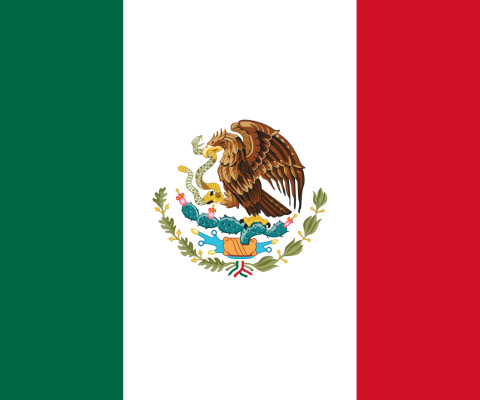 Flag of Mexico wallpaper 480x400