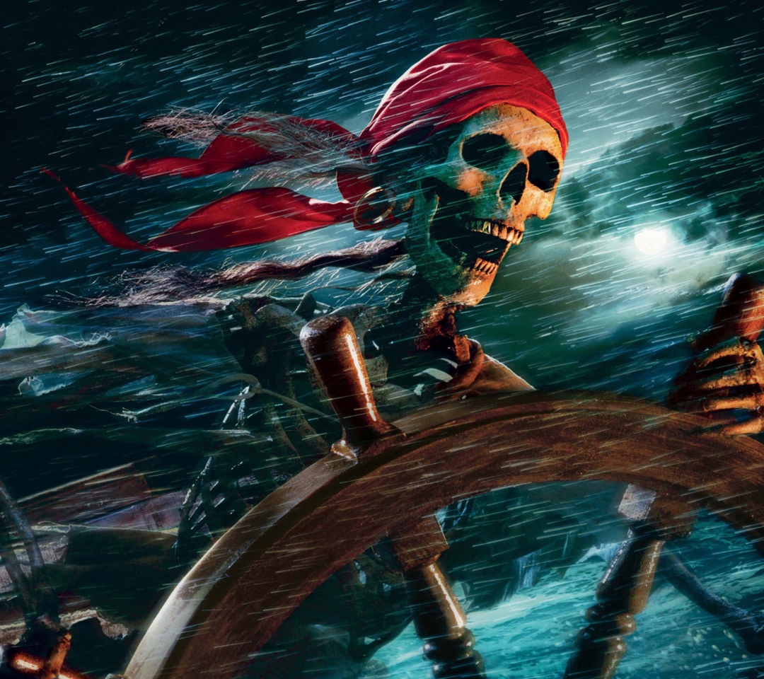 Das Sea Pirate Skull Wallpaper 1080x960