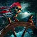 Fondo de pantalla Sea Pirate Skull 128x128