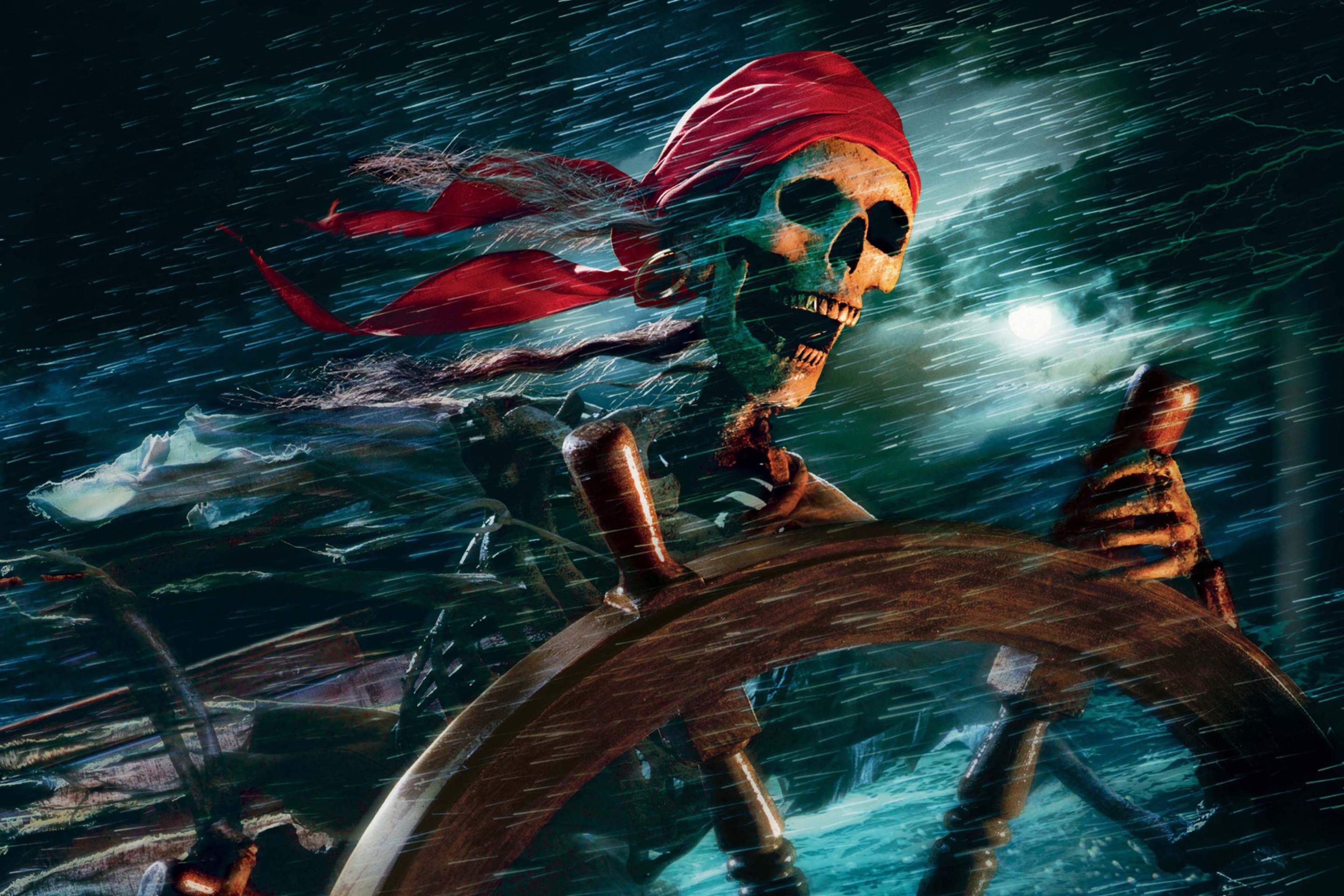 Das Sea Pirate Skull Wallpaper 2880x1920