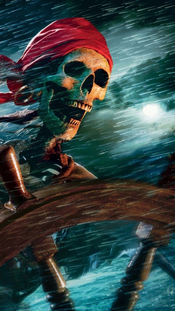 Das Sea Pirate Skull Wallpaper 360x640