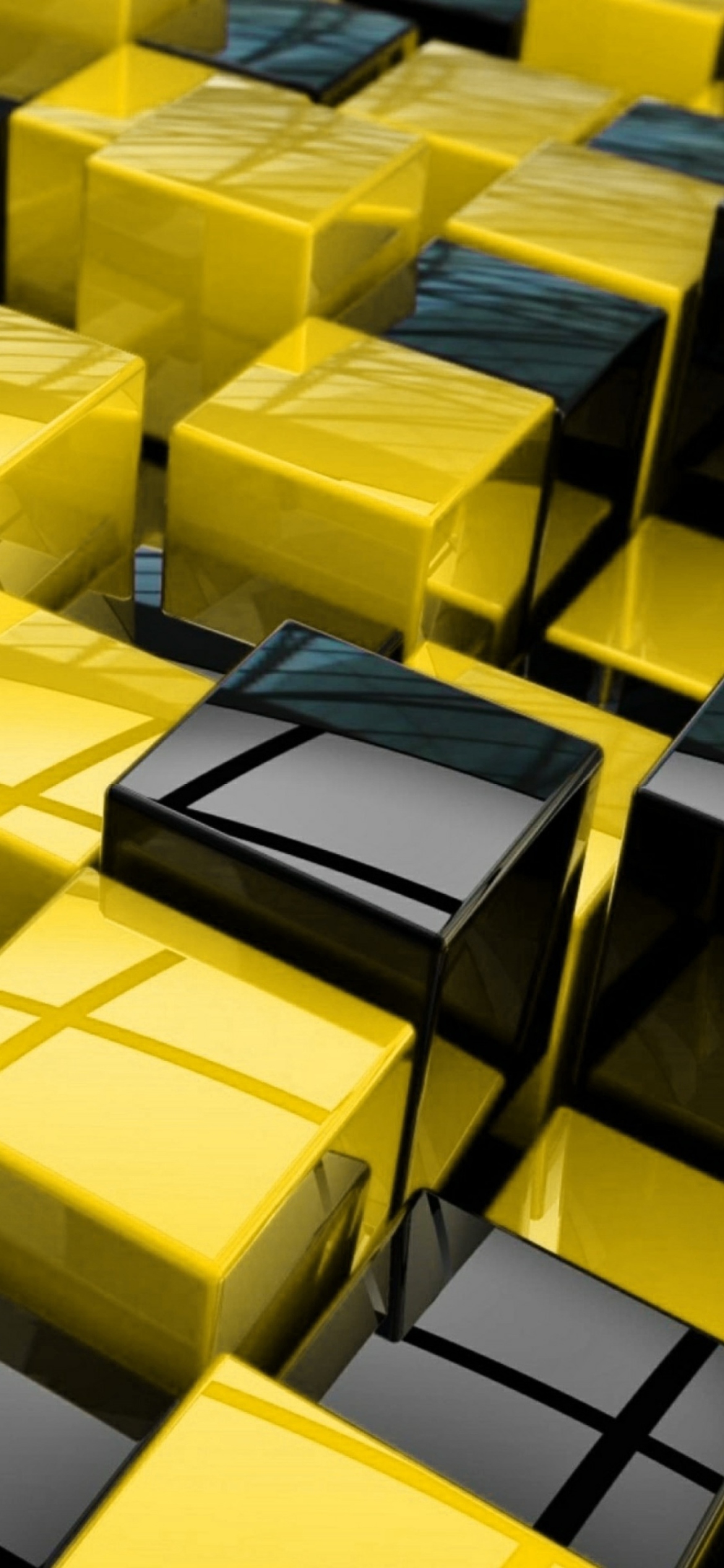 Yellow - Black Cubes screenshot #1 1170x2532