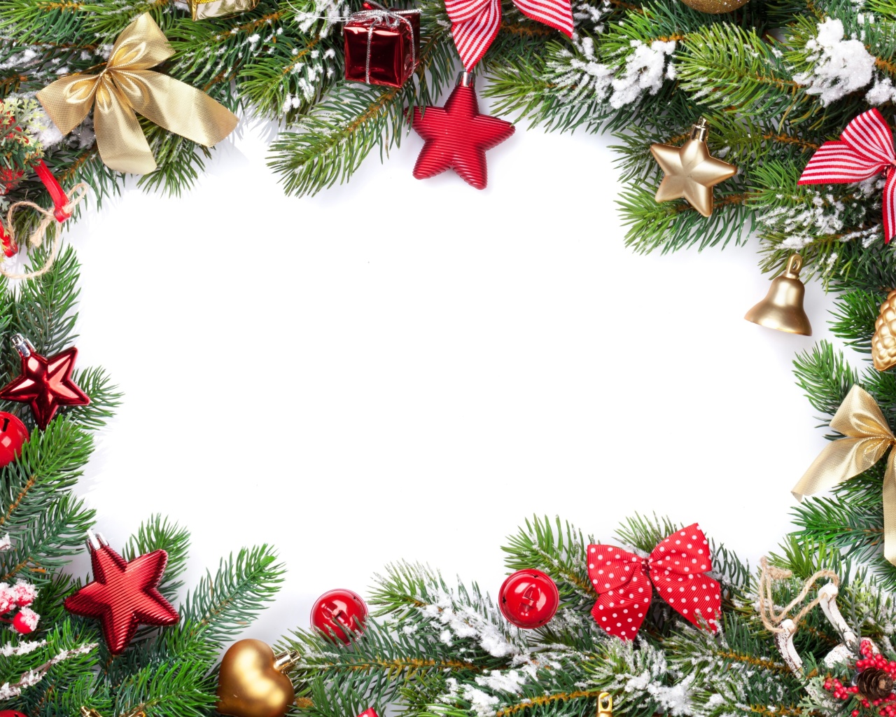 Обои Festival decorate a christmas tree 1280x1024