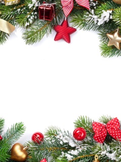 Festival decorate a christmas tree wallpaper 240x320