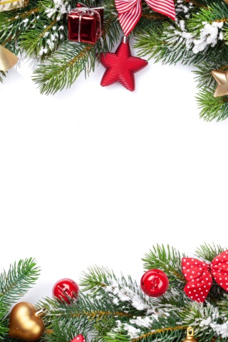 Festival decorate a christmas tree wallpaper 320x480