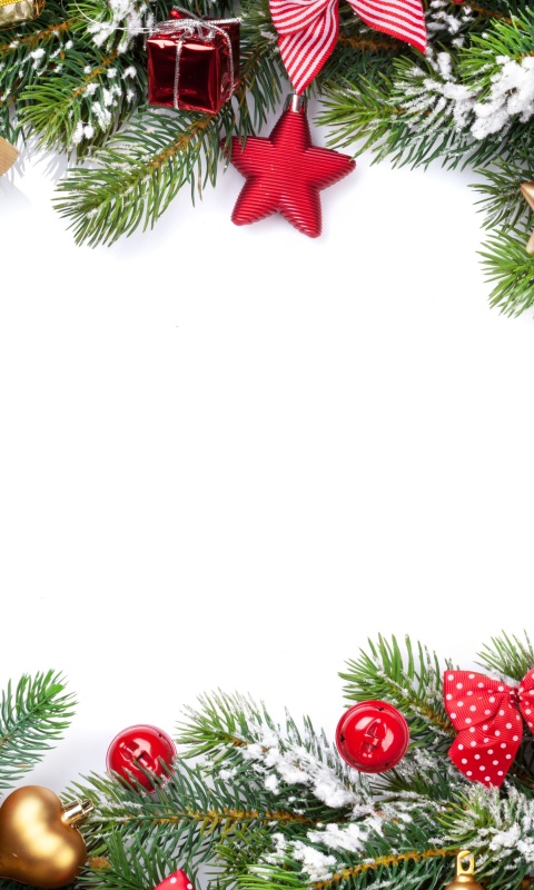 Festival decorate a christmas tree wallpaper 480x800
