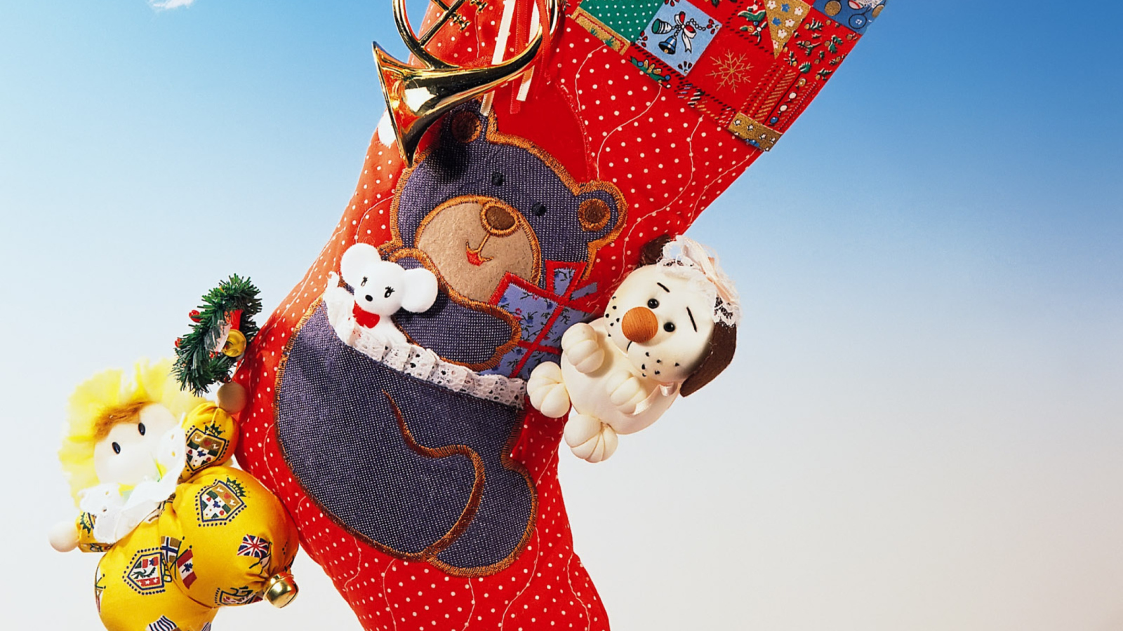 Das Christmas Gift Socks Wallpaper 1600x900