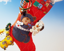 Das Christmas Gift Socks Wallpaper 220x176