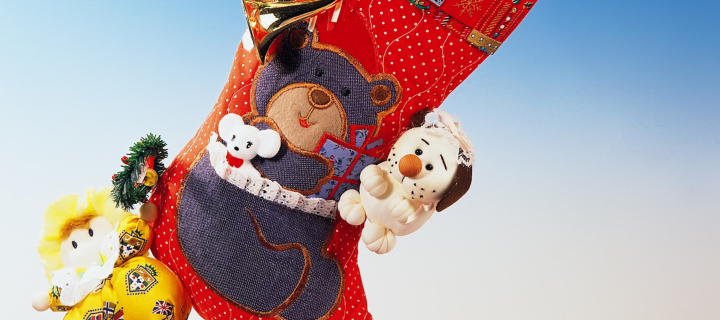 Christmas Gift Socks wallpaper 720x320