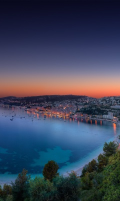 Обои Villefranche sur Mer on French Riviera 240x400