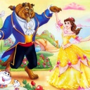 Das Beauty and the Beast Disney Cartoon Wallpaper 128x128