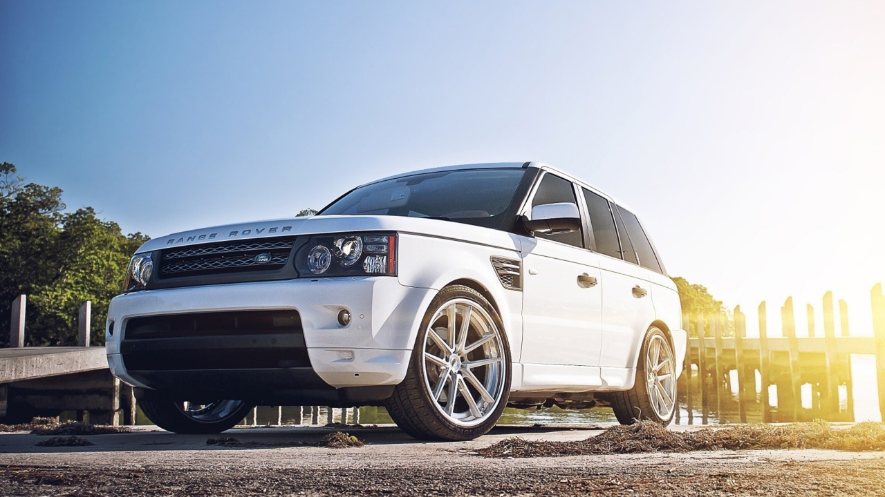 Fondo de pantalla White Land Rover Range Rover 1280x720