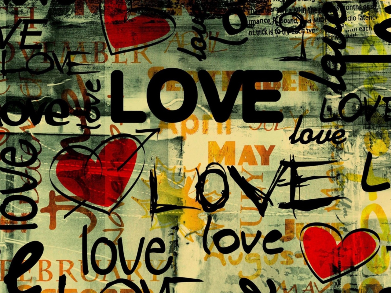 Das Love Background Wallpaper 1280x960