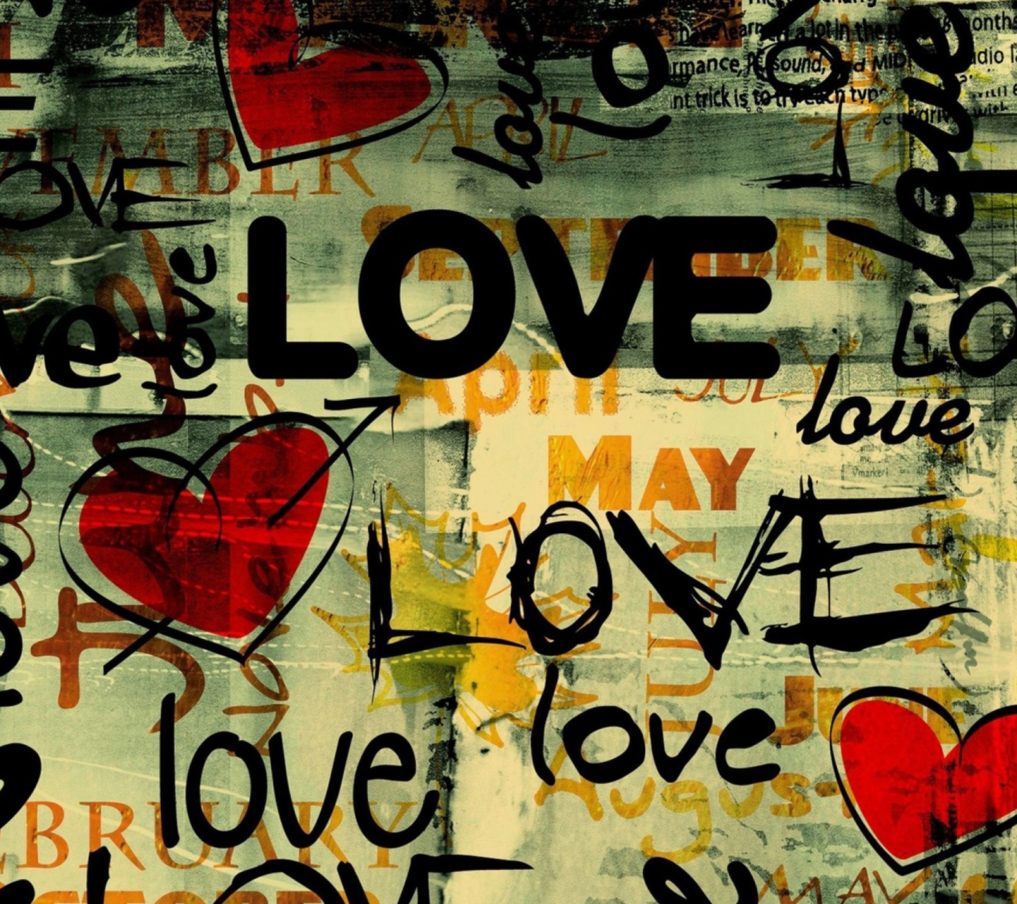 Das Love Background Wallpaper 1440x1280