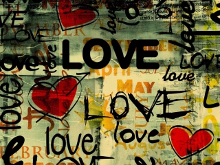 Das Love Background Wallpaper 320x240