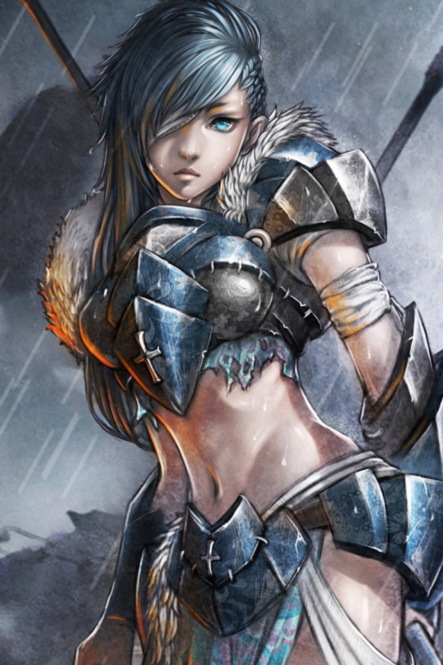 Fondo de pantalla Woman Warrior 640x960