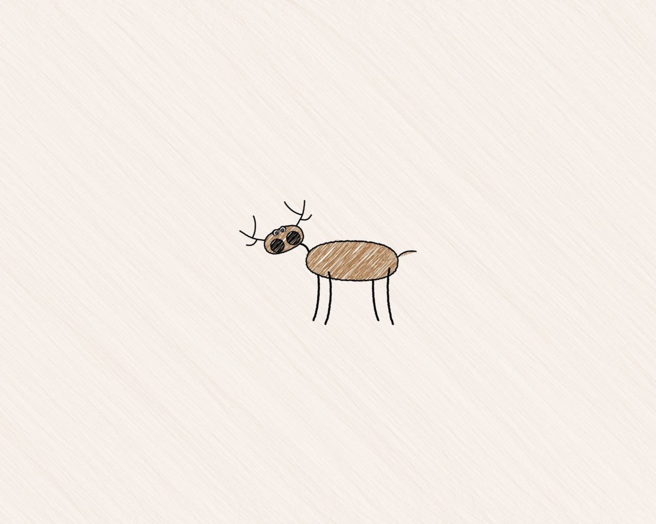 Funny Deer Drawing wallpaper 1280x1024