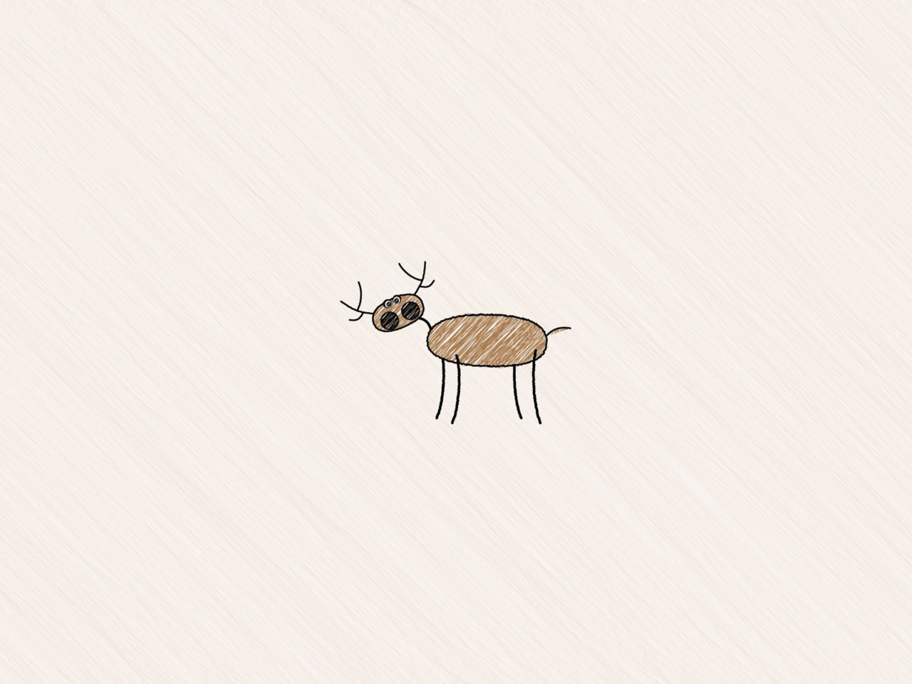 Funny Deer Drawing wallpaper 1280x960