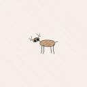 Funny Deer Drawing wallpaper 128x128