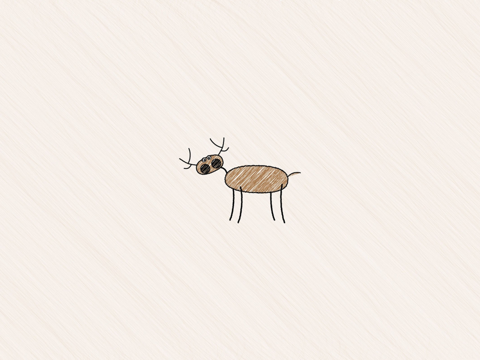 Das Funny Deer Drawing Wallpaper 1600x1200