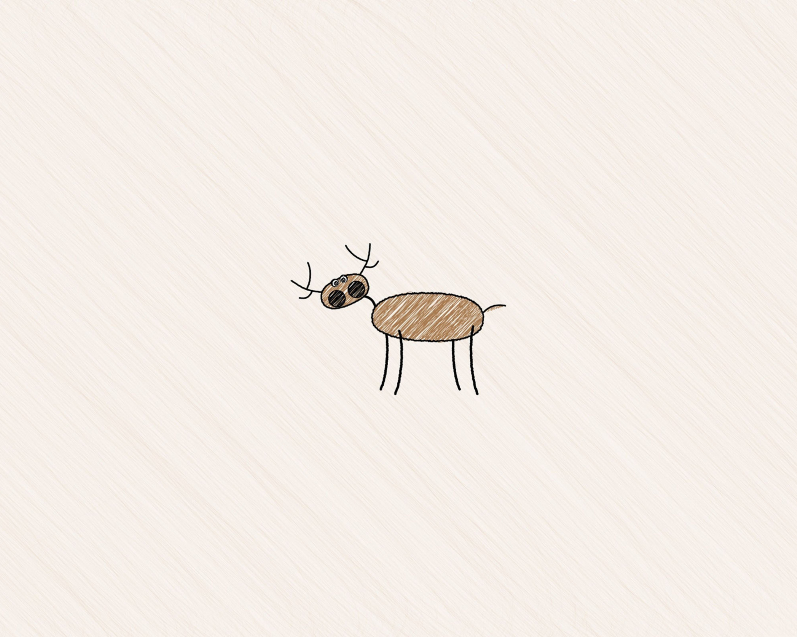Das Funny Deer Drawing Wallpaper 1600x1280