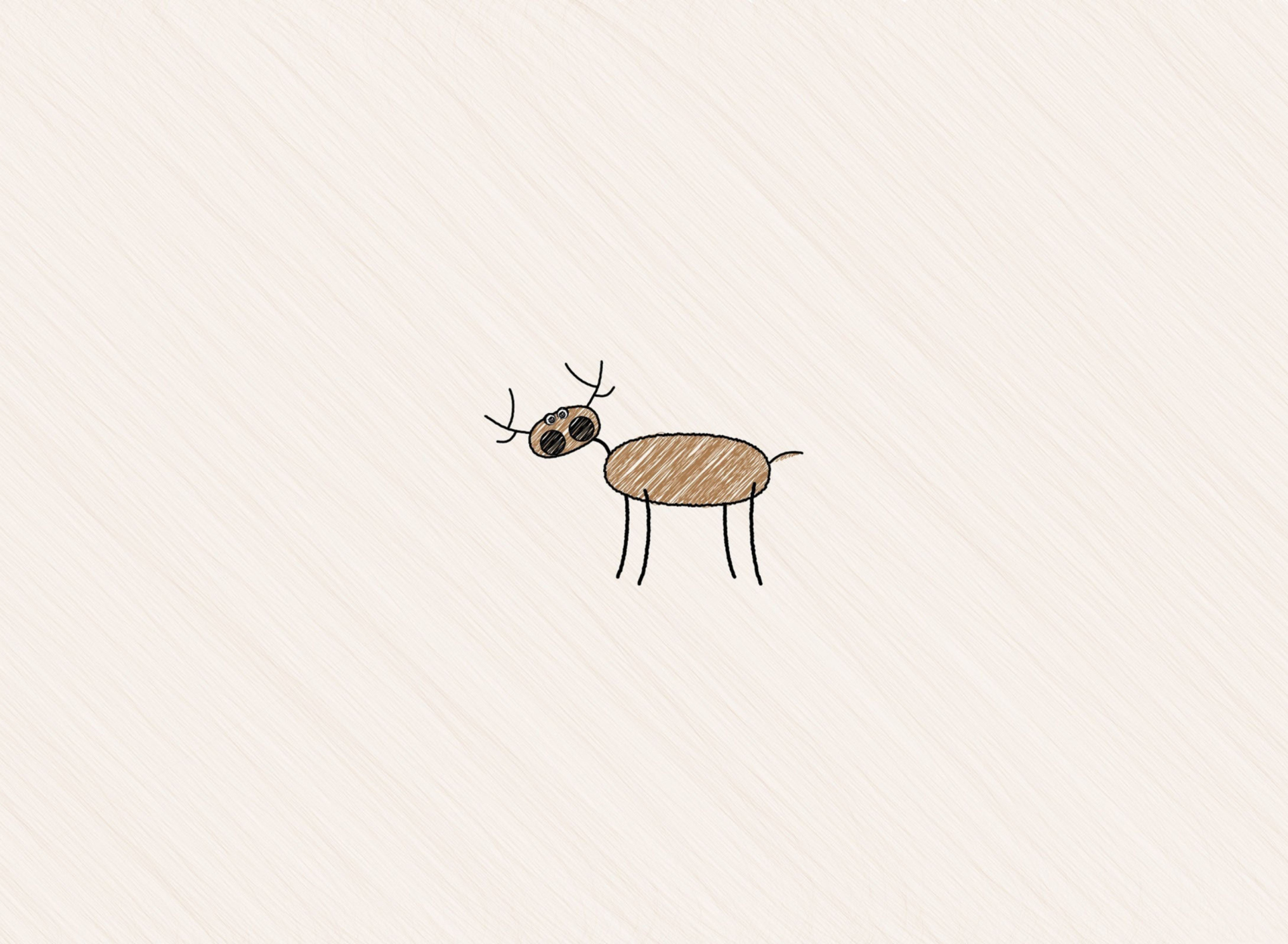 Обои Funny Deer Drawing 1920x1408