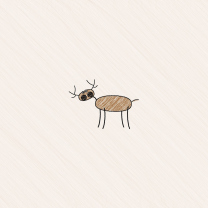 Funny Deer Drawing wallpaper 208x208
